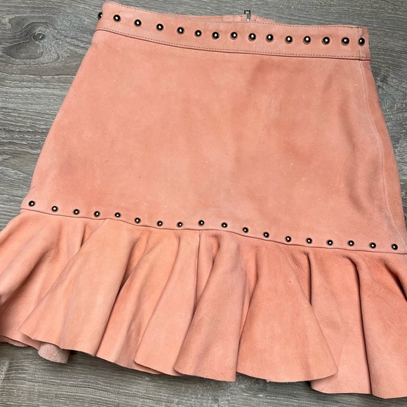 Understated Leather Studded Skirt- XS